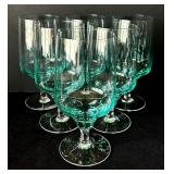 DR - Vintage Sasaki Harmony Glasses - Hand-Blown Aqua
