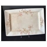 UL - Pair of vintage ceramic platters - largest 11x17 in, floral motifs