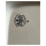 UL - Pair of vintage ceramic platters - largest 11x17 in, floral motifs