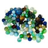 UL - Amazing Vintage Glass Marbles - Colorful Assortment For Collectors