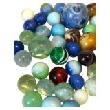 UL - Amazing Vintage Glass Marbles - Colorful Assortment For Collectors