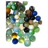 UL - Amazing Vintage Glass Marbles - Colorful Assortment For Collectors