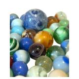 UL - Amazing Vintage Glass Marbles - Colorful Assortment For Collectors