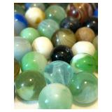 UL - Amazing Vintage Glass Marbles - Colorful Assortment For Collectors