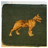 LL - Two Vintage Needlepoint Dog Doorstops