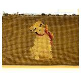 LL - Two Vintage Needlepoint Dog Doorstops