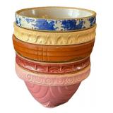 UL - Set of 5 Petite Ceramic Bowls - ~4 in H - Multicolor Glazes