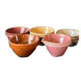 UL - Set of 5 Petite Ceramic Bowls - ~4 in H - Multicolor Glazes
