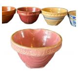 UL - Set of 5 Petite Ceramic Bowls - ~4 in H - Multicolor Glazes