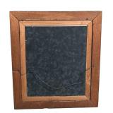 LL - Vintage Framed Christmas Print - Children with Gifts & Dog