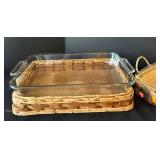 UL - Pyrex Glass Bakeware - 3-Piece Set in Wicker Baskets