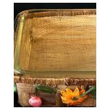UL - Pyrex Glass Bakeware - 3-Piece Set in Wicker Baskets
