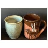 UL - Stoneware Coffee Mugs - Moose & Birch Motifs, (Set of 7)