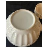 UL - Leeds by Alfred Meakin England White Dinnerware - 12-Inch Platter & Assorted Plates & Bowls