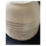 UL - Leeds by Alfred Meakin England White Dinnerware - 12-Inch Platter & Assorted Plates & Bowls