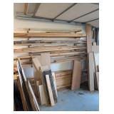 Mixed Wood Lumber, Mixed Lengths 8 to 10 ft With Lumber Racks