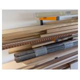 Mixed Wood Lumber, Mixed Lengths 8 to 10 ft With Lumber Racks