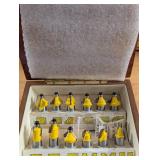 Jontech KC-3122 12-Piece Miniature Router Bit Set, 1/2 In Shank