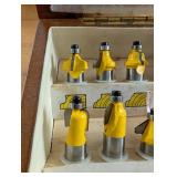 Jontech KC-3122 12-Piece Miniature Router Bit Set, 1/2 In Shank