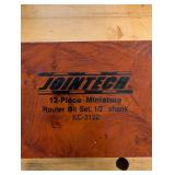 Jontech KC-3122 12-Piece Miniature Router Bit Set, 1/2 In Shank