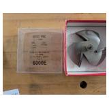 6000E Raised Panel Router Bit - Cove Pattern, 3 Wings, 3-3/8 Dia, 1/2 Shank