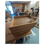 Handmade Large Wooden Storage Box with Finger-Joint Corners