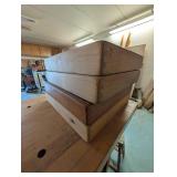 Handmade Large Wooden Storage Box with Finger-Joint Corners