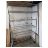 Five-Tier Chrome Wire Shelving Unit on Casters for Garage/Workshop Storage
