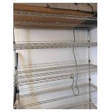 Five-Tier Chrome Wire Shelving Unit on Casters for Garage/Workshop Storage