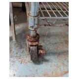 Five-Tier Chrome Wire Shelving Unit on Casters for Garage/Workshop Storage