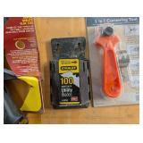 Arrow TR-550 Glue Gun, Rockler 2-in-1 Cornering Tool, Stanley 100-Count Blades