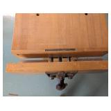 Morgan Vise Co Bench Vise - Chicago - Mounted on Wooden Workbench