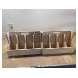 Custom Plywood Storage Crate with Vertical Dividers and Handle Cutout
