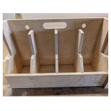 Custom Plywood Storage Crate with Vertical Dividers and Handle Cutout