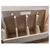 Custom Plywood Storage Crate with Vertical Dividers and Handle Cutout