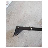 Adjustable Hitch-Style Stand with Yellow Clamps - Black Steel