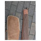 Tan Suede Rifle Case & Brown Canvas Rifle Case Set
