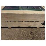 2026 K2223G Unused 23ftx22ft Double Garage Metal shed