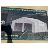 2026 K2223 Unused 23ftx22ft Double Garage Metal shed