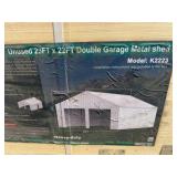 2026 K2223 Unused 23ftx22ft Double Garage Metal shed