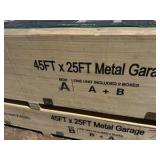 2026 K4525 Unused 45FTx25FT Double Garage Steel Barn Shed