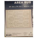 NEW WYATT & ASH MACHINE WASHABLE AREA RUG ZINNIA