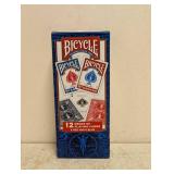 NEW BICYCLE 12 DECK OF PLAYING CARDS 6 RED 6 BLUE