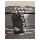 NEW SONIA KASHUK DOUBLE-ZIP TRAIN CASE GRAY