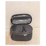 NEW SONIA KASHUK DOUBLE-ZIP TRAIN CASE GRAY