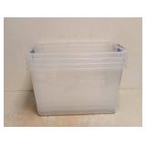 (4) SMALL PLASTIC TOTES W/O LIDS