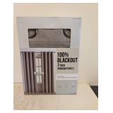 NEW 100% BLACKOUT WINDOW PANELS 2PK BROWN