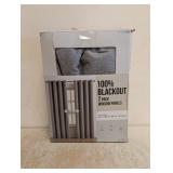 100% BLACKOUT WINDOW PANELS 2PK GRAY
