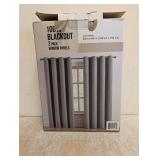 100% BLACKOUT WINDOW PANELS 2PK GRAY