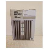 100% BLACKOUT WINDOW PANELS 2PK BROWN